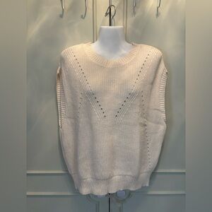 LOFT Cream Women's Crew Neck Sweater